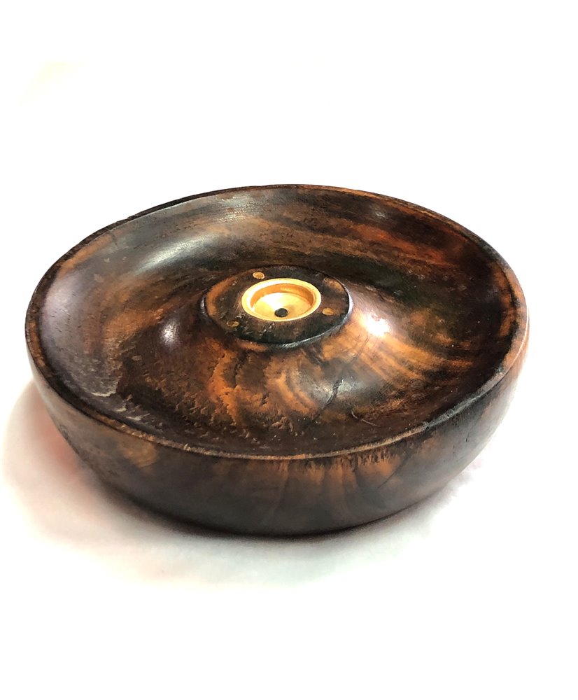 Solid Wood Incense Stick & Cone Burner 13cm