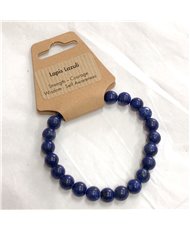 Lapis Lazuli 8mm Round Bead Stretch Bracelet