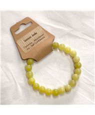 Lemon Jade 8mm Round Bead Stretch Bracelets