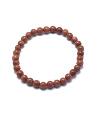 Red Goldstone 8mm Round Bead Stretch Bracelets