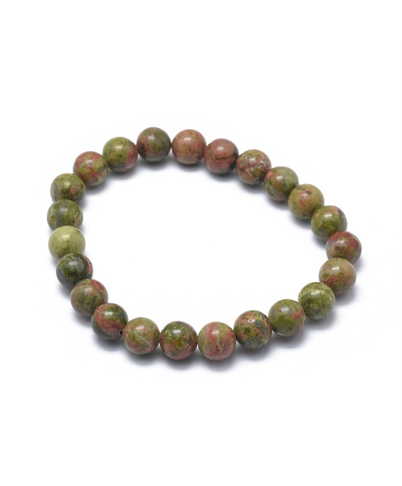 Unakite 8mm Round Bead Stretch Bracelets