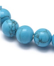 Turquoise Howlite 8mm Round Bead Stretch Bracelets