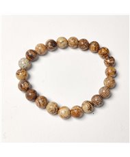Picture Jasper 8mm Round Bead Stretch Bracelets