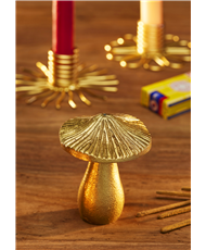 Brass Mushroom Incense Holder