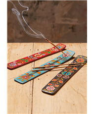 Hand painted Wooden Incense Holder