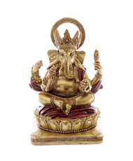 Gold & Red Ganesh Statue 14cm