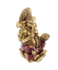 Gold & Red Ganesh Statue 16cm