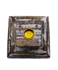 White Washed Incense Holder - Smoke Tower