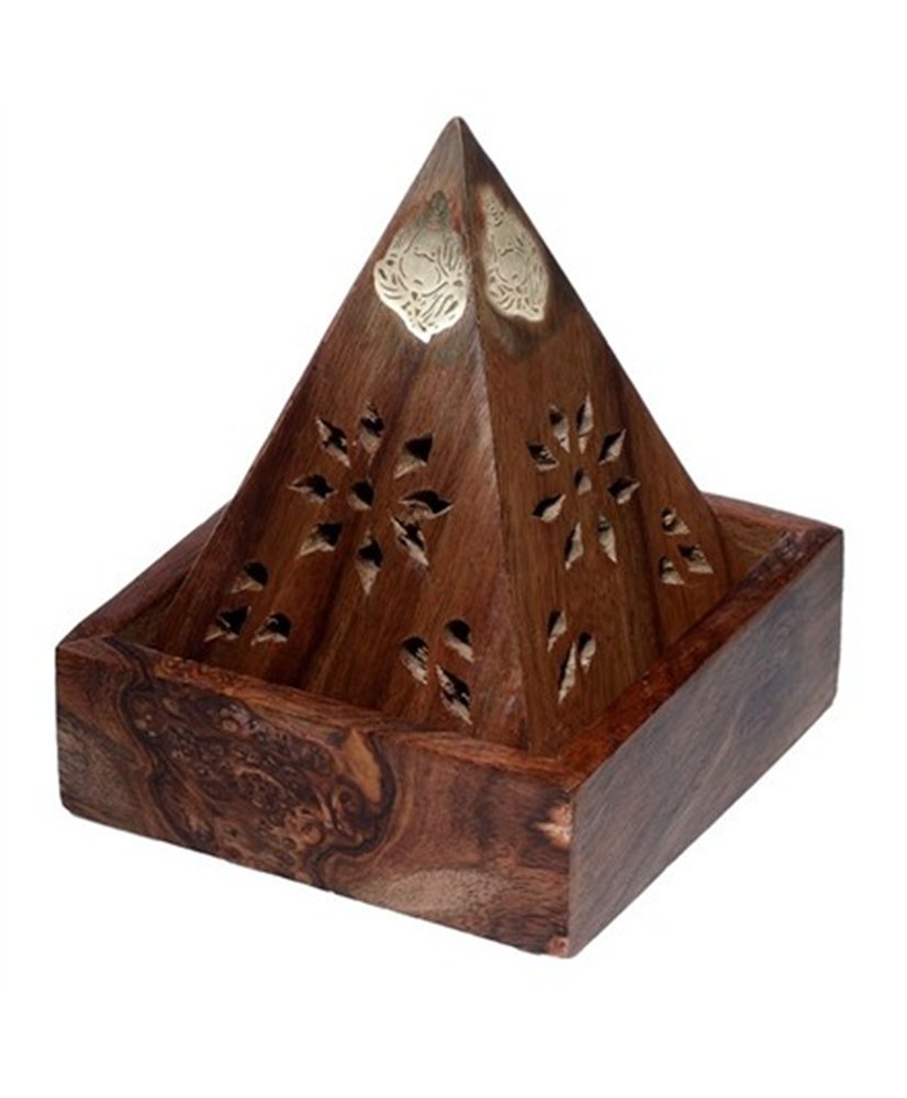 Sheesham Wood Pyramid Cone Burner