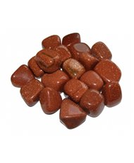 Goldstone Large Tumblestone with Healing Information Card and Velvet Pouch