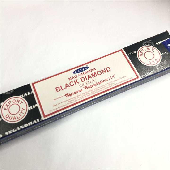 Black Diamond Incense Sticks by Satya - Export Quality