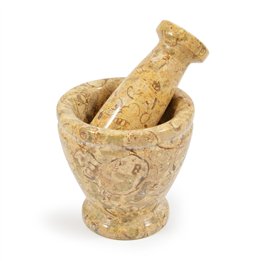 Mini Fossilstone Marble Pestle & Mortar