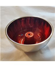 Red Enamelled Recycled Aluminium Incense Holder