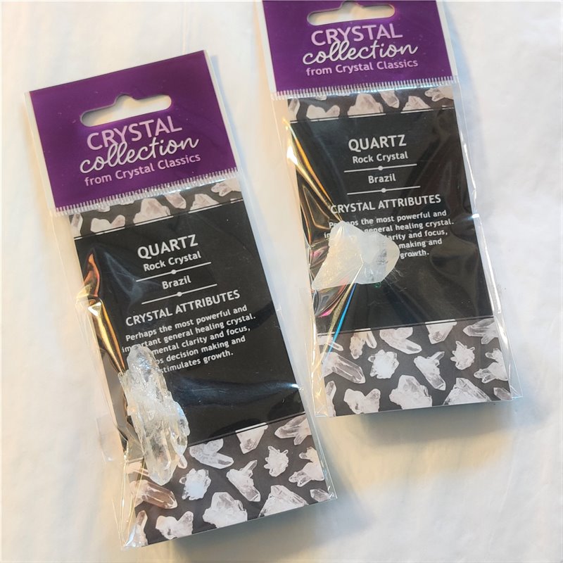 Clear Quartz Crystal 30-40mm & Info Card