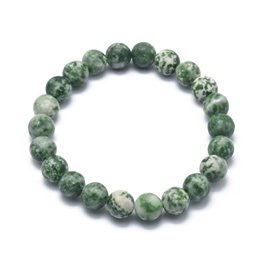 Tree Jasper 8mm Round Bead Stretch Bracelets