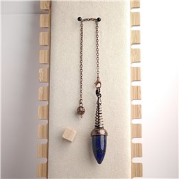 Lapis Lazuli Dowsing Pendulum with Copper Spiral