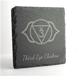 Third Eye Chakra Slate Coaster 10cm