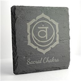Sacral Chakra Slate Coaster 10cm