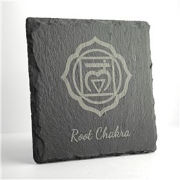 Root Chakra Slate Coaster 10cm