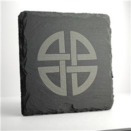 Celtic Shield Knot Slate Coaster 10cm