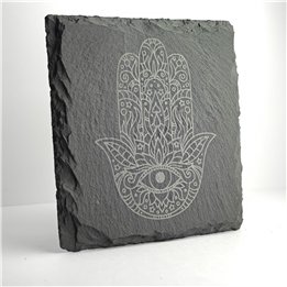 Hamsa Hand Slate Coaster 10cm