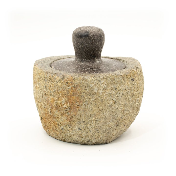 Natural Riverstone Grounding Pot -Medium (aprox 12x8cm)