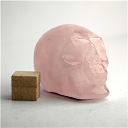 Rose Quartz Carved Skull 35mm