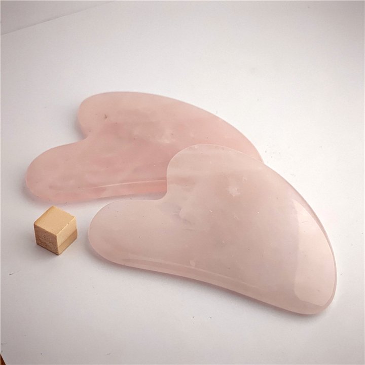 Rose Quartz Gua Sha Blade 80mm