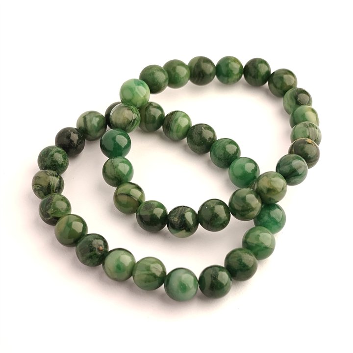 Jade 8mm Bead Bracelet