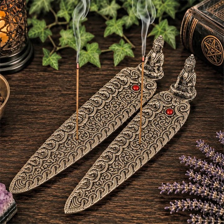 Sitting Buddha Metal Incense Holder