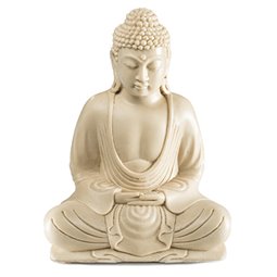 Sitting Resin Cream Buddha