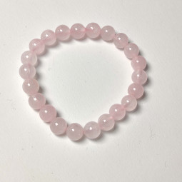 Rose Quartz 8mm Round Bead Stretch Bracelets