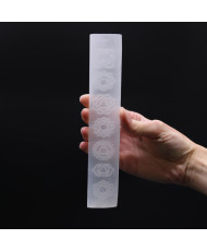 Selenite Flat Bar Charging Plate 20cm - Chakra