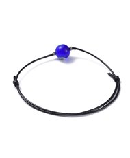 Bracelet with Handmade Lampwork Evil Eye Round Beads 