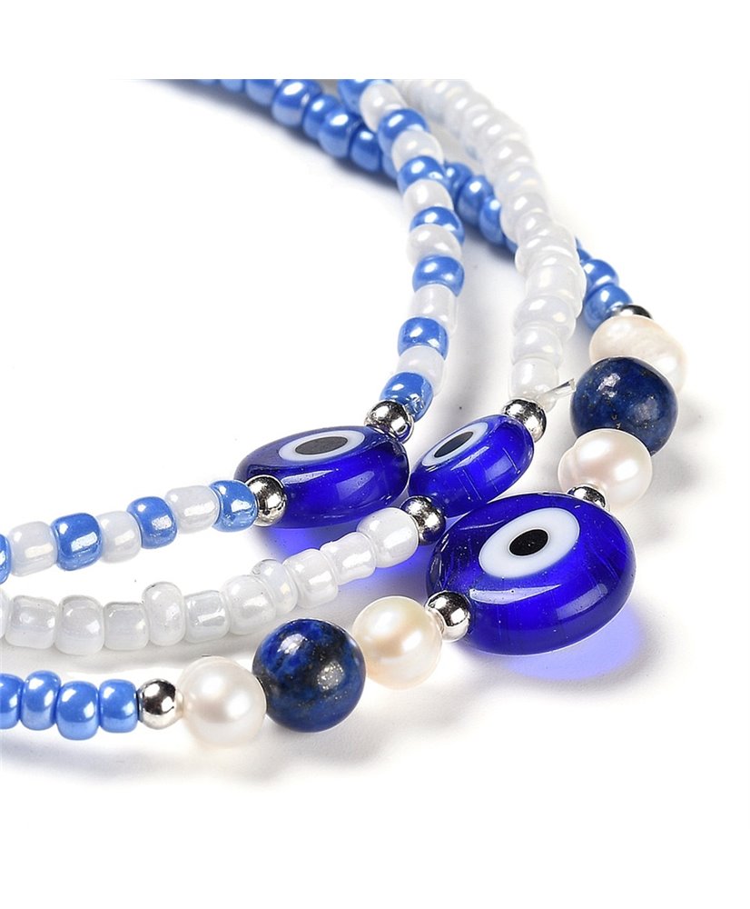 Evil Eye Stackable Stretch Handmade Bracelets, 