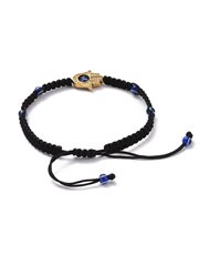 Hamsa Hand /Hand of Miriam with Evil Eye Braided Bead Bracele