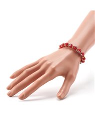 Handmade Evil Eye Lampwork Beaded Stretch Bracelets,