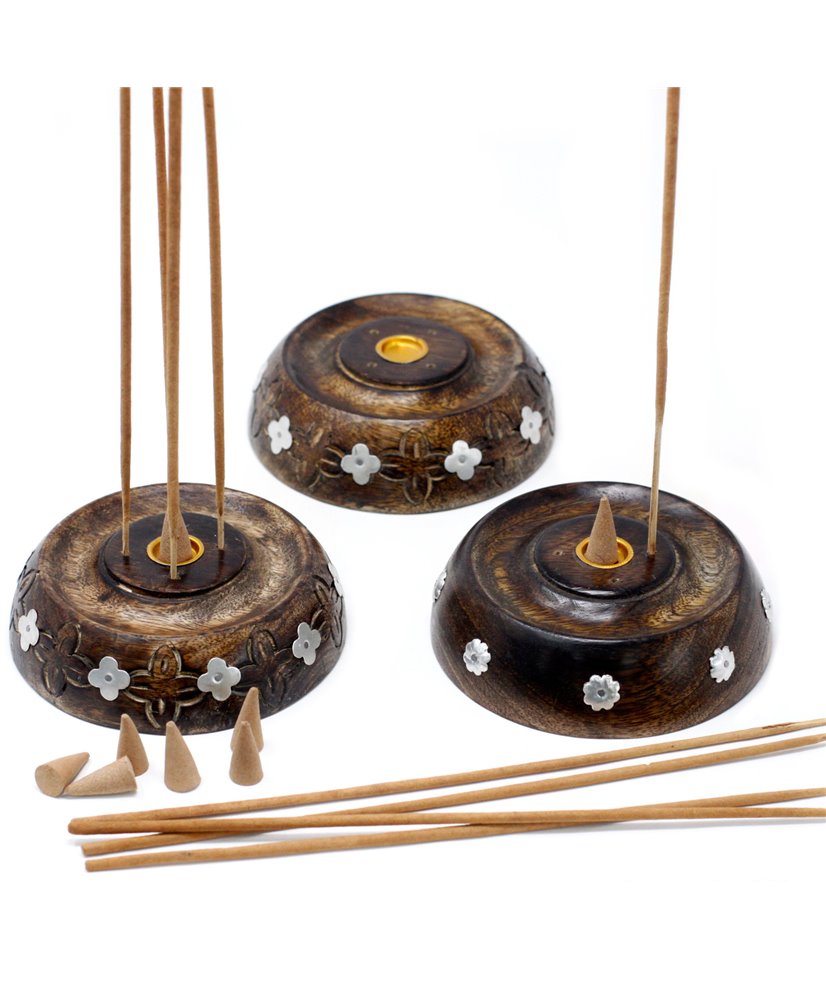 Cone & Stick Burner- Asst Design - Mango Wood 