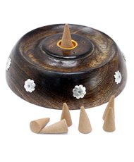 Cone & Stick Burner- Asst Design - Mango Wood 