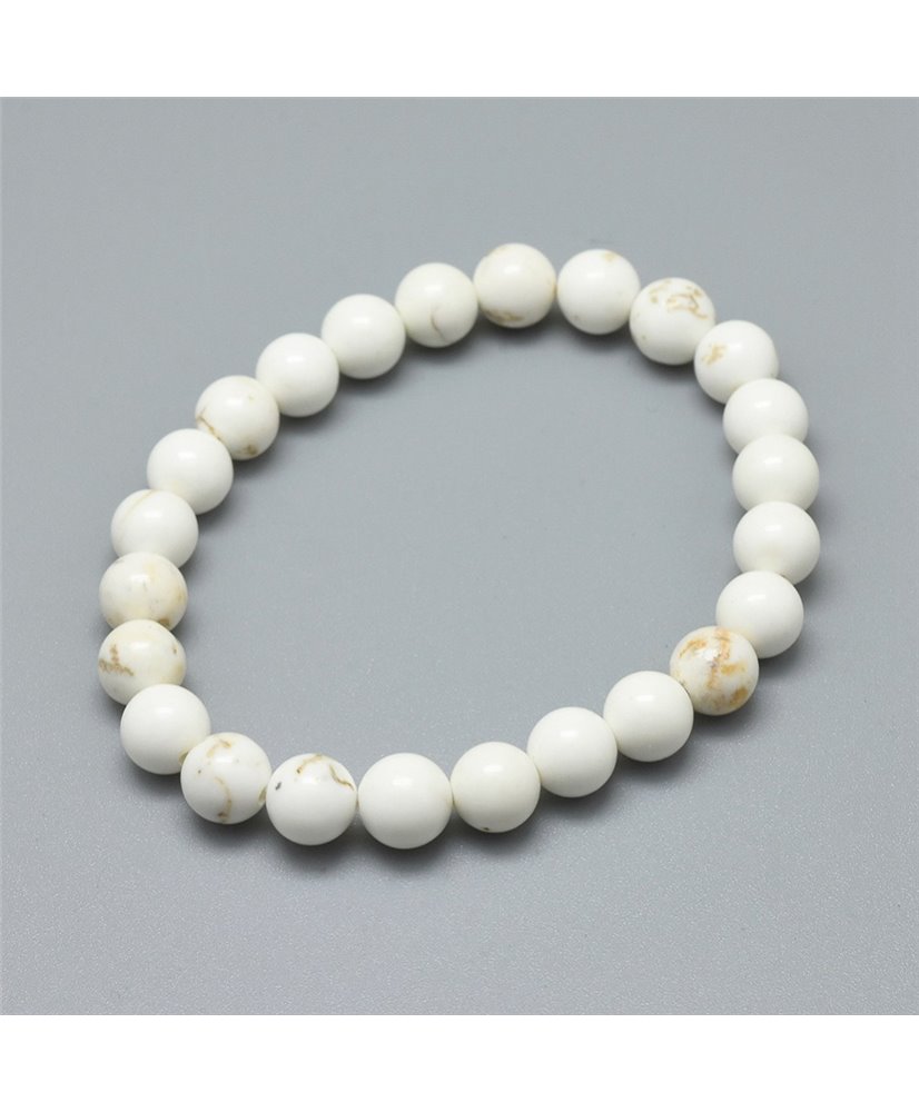 Magnesite 8mm bead Stretch Bracelet