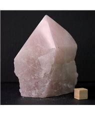 Rose Quartz Rough and Polished Standing Generator Point - 8cm - 290g